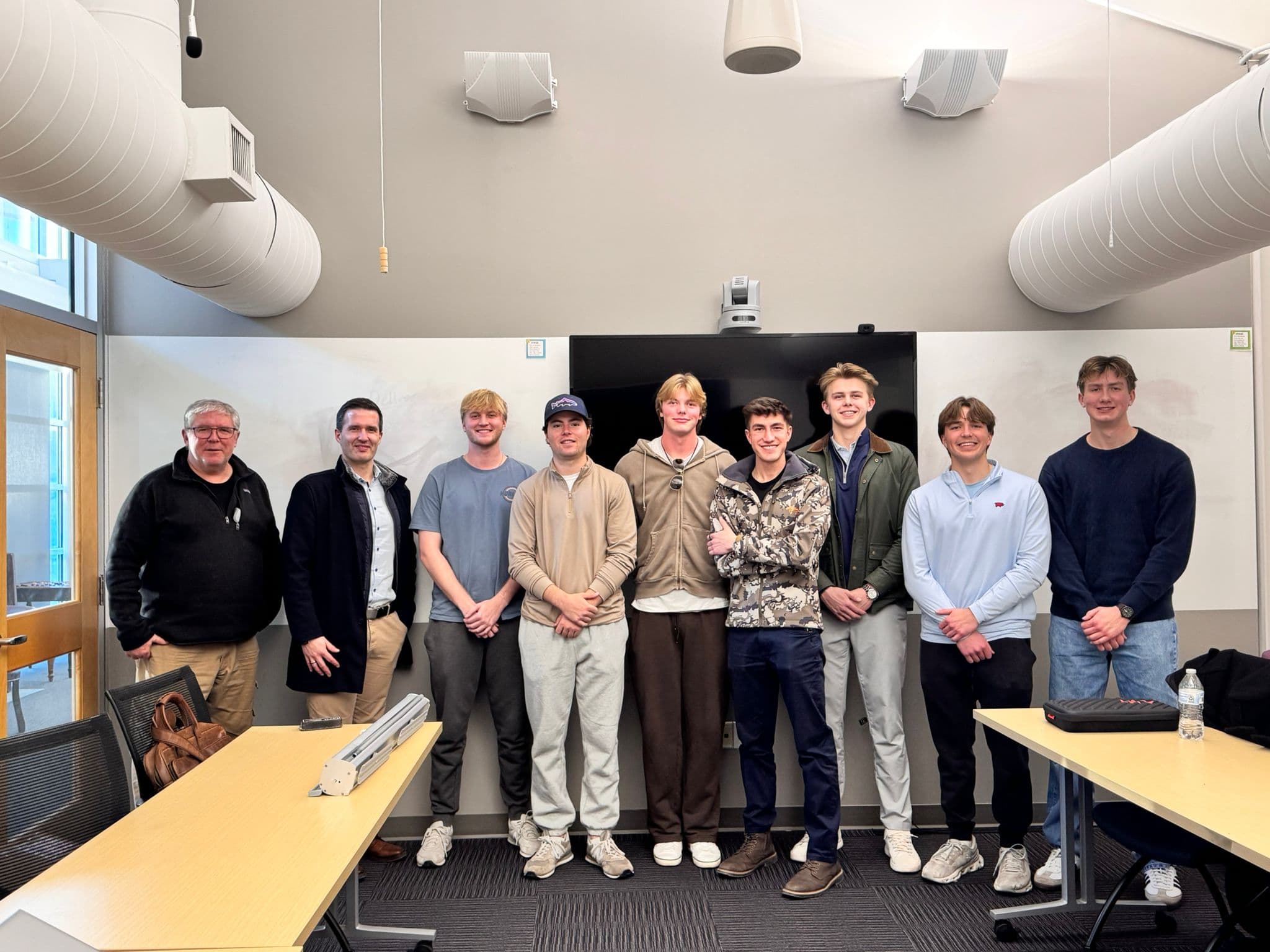 Students gathered together at a Crypto Hogs meeting